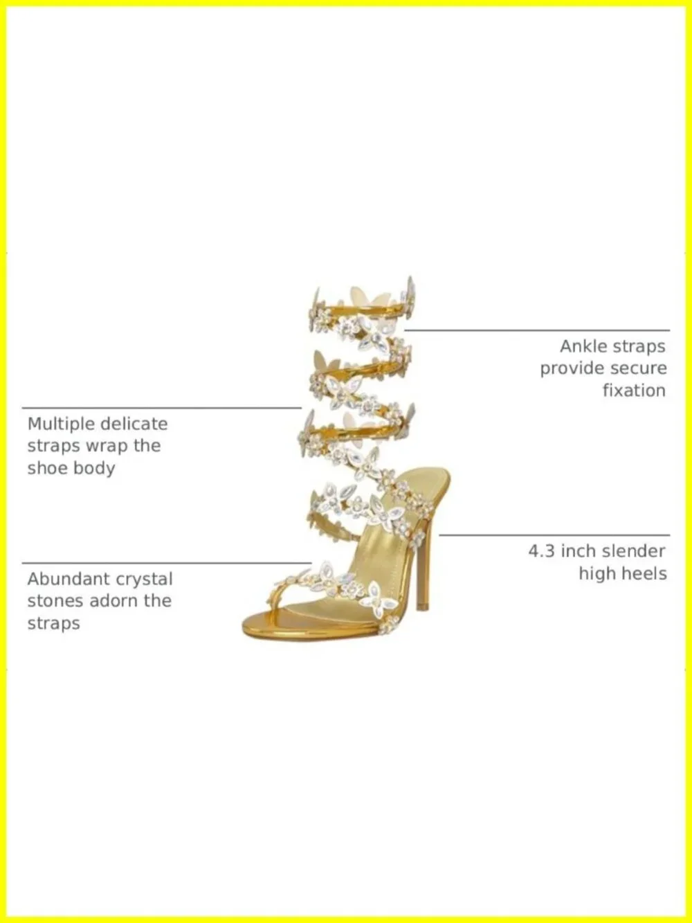 Gladiator Rhinestone Strappy Heeled Sandals Party Prom